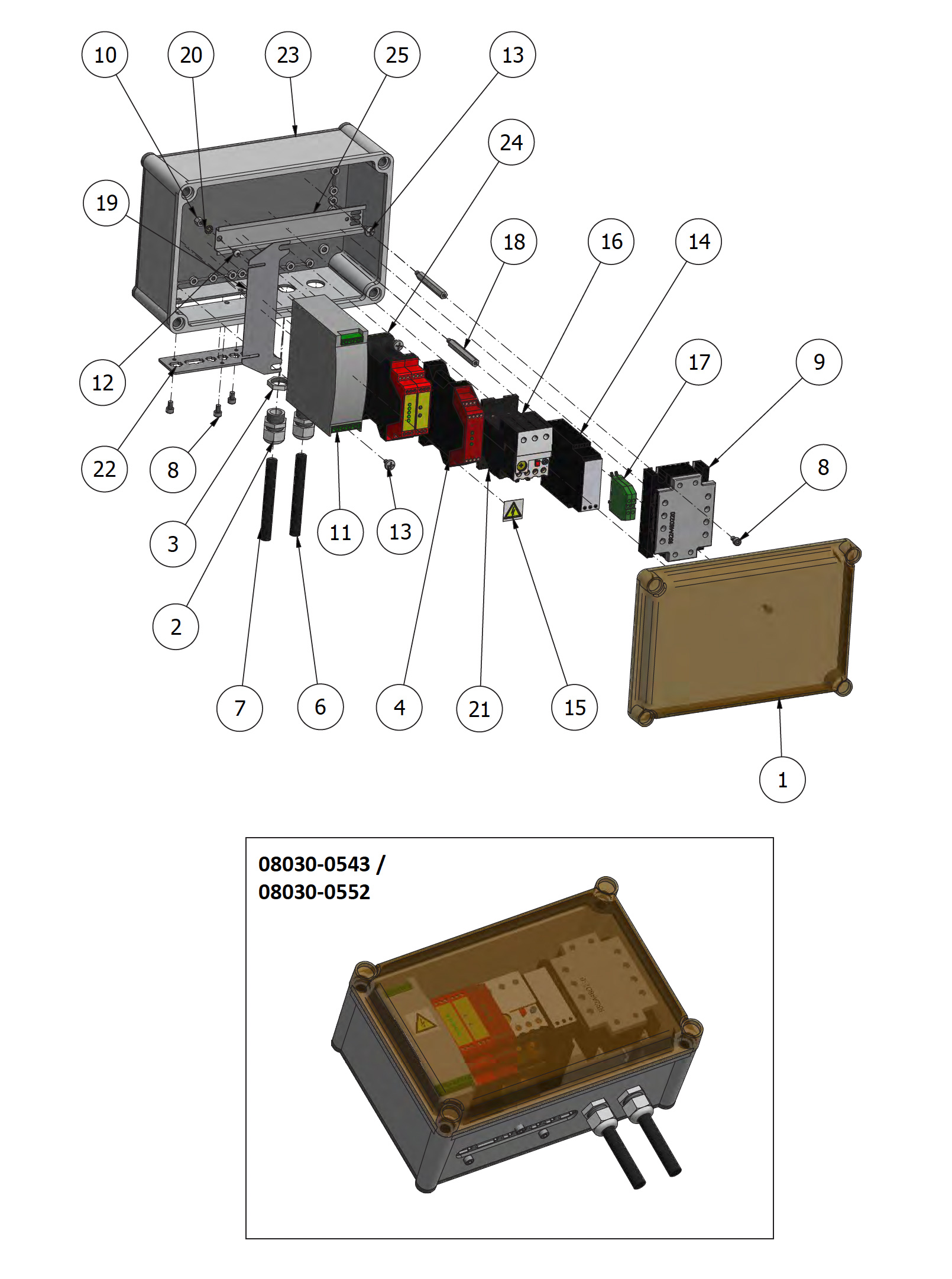 Varimixer AR200 VL4 - Reservedele - elektrisk boks fra maskine nr. 200000112