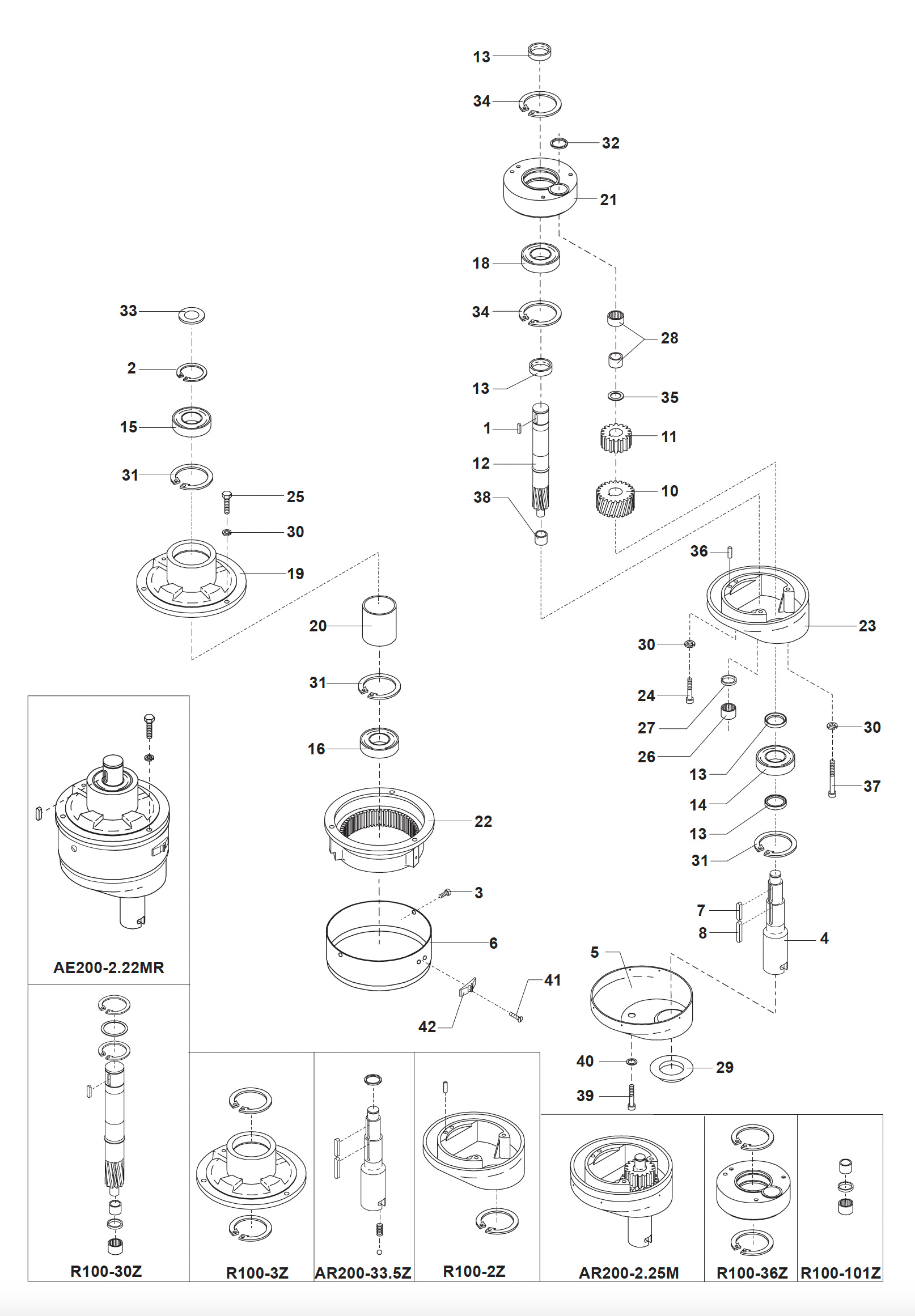 varimixer_ar200_vl4_spare_parts_planetary_head - Varimixer Varimixer AR200 VL4 - Spare Parts - planetary head
