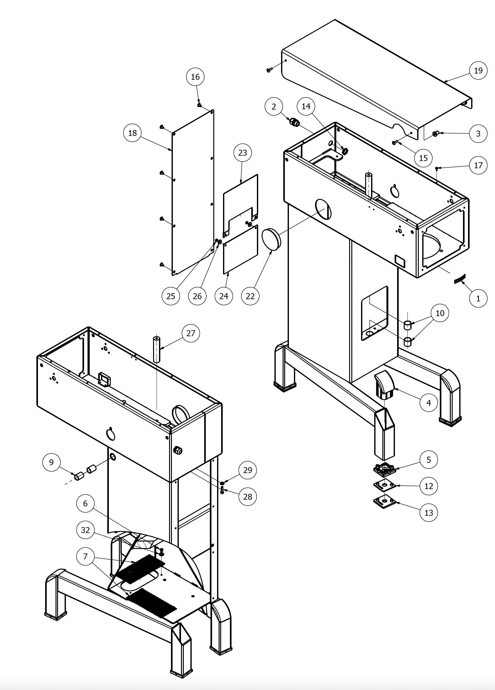 Varimixer AR30 VL1 - Spare Parts - machine column