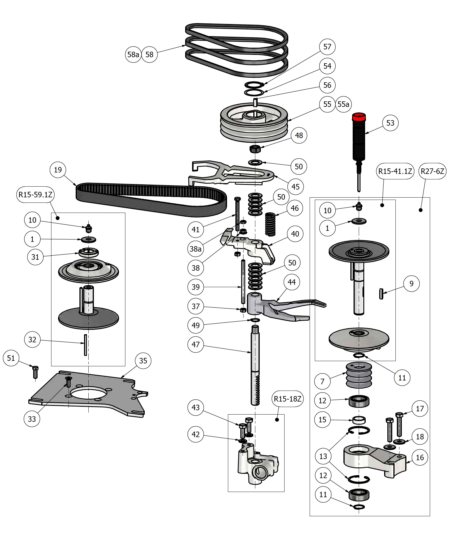 Varimixer AR40 VL1 - Reservedele - transmission