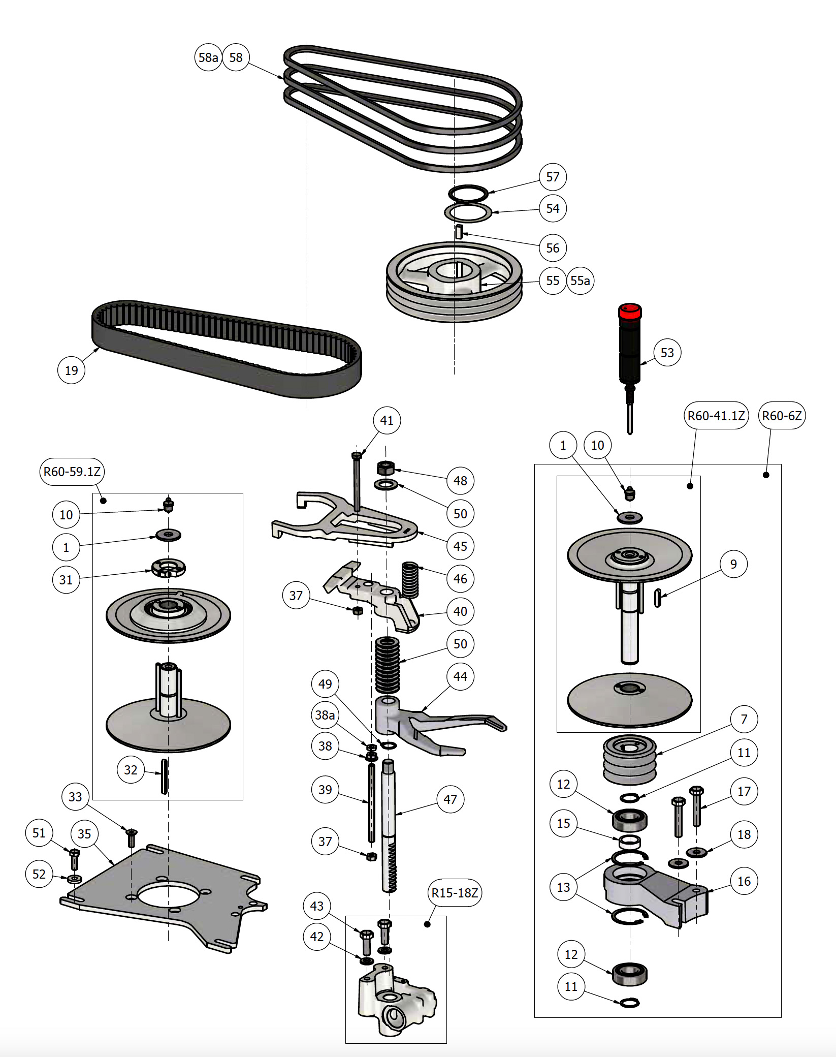 Varimixer AR60 VL1 - Reservedele - transmission