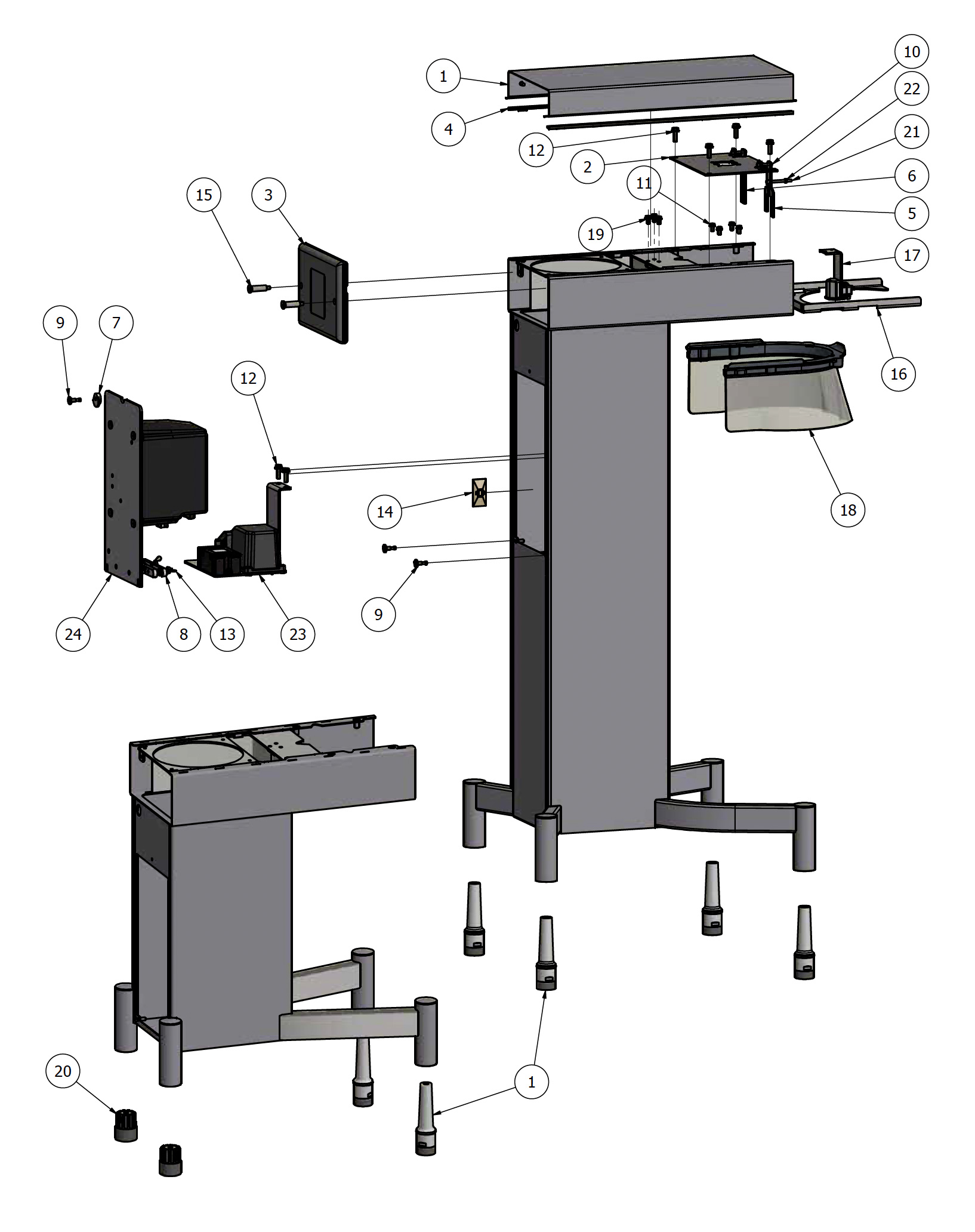 Varimixer KODIAK10 - Spare Parts - machine column