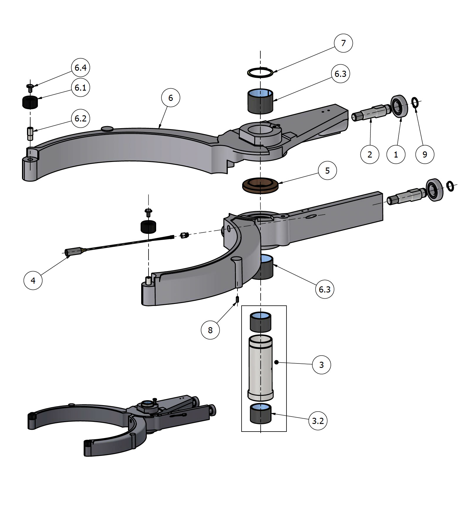 Varimixer ERGO140 VL5 - Reservedele - skålarme