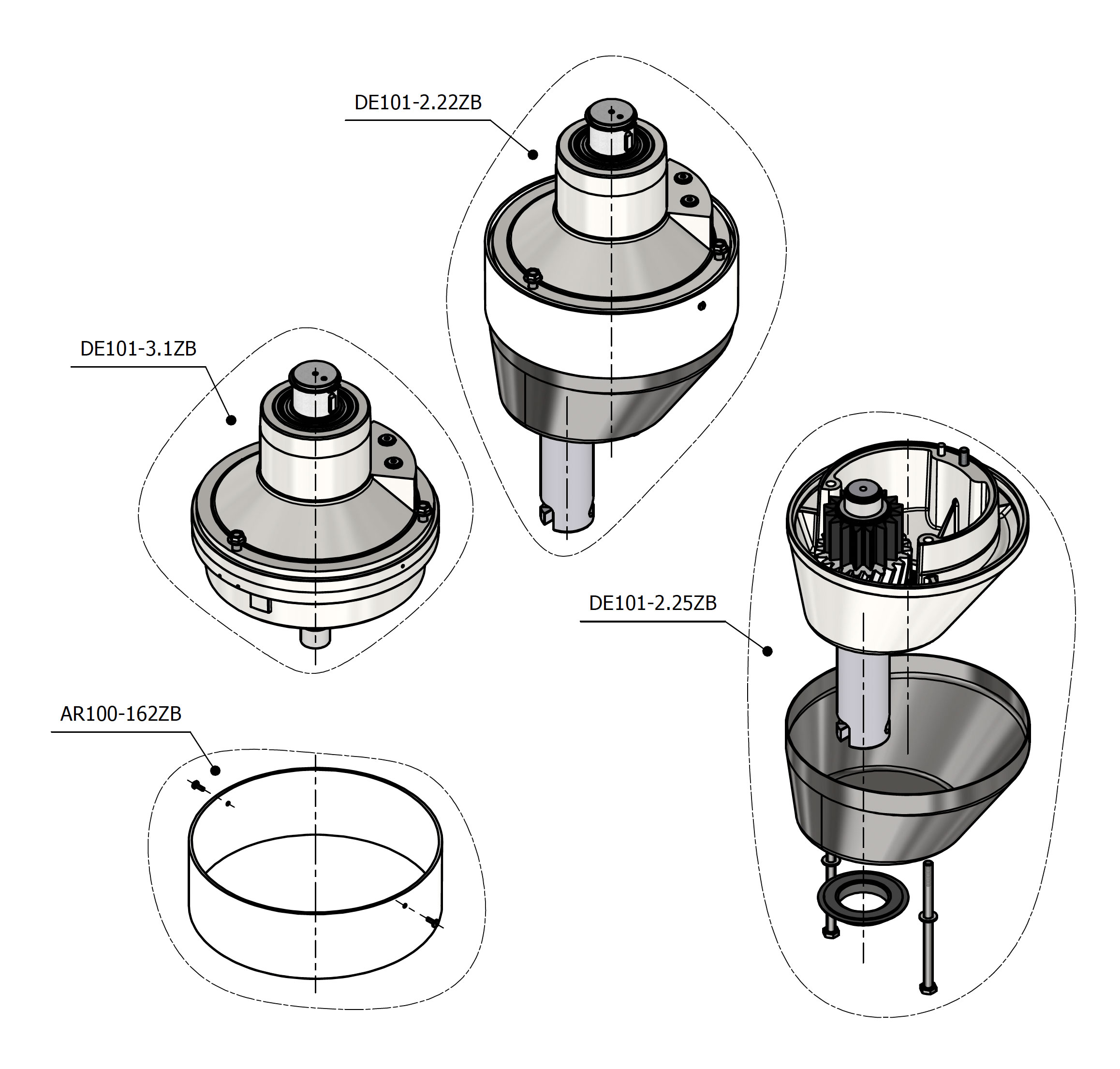 Varimixer ERGO100 VL5 - Reservedele - planetarisk hoved