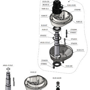 Varimixer ERGO100 VL5 - Spare Parts - planetary head lower part