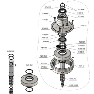 Varimixer ERGO100 VL5 - Spare Parts - planetary head upper part