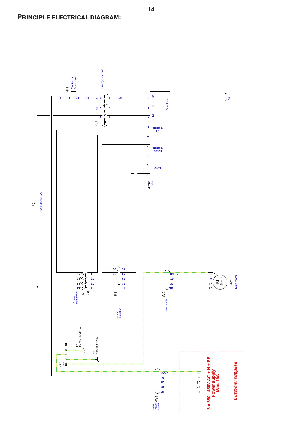 VL-1 main electrical principle diagram